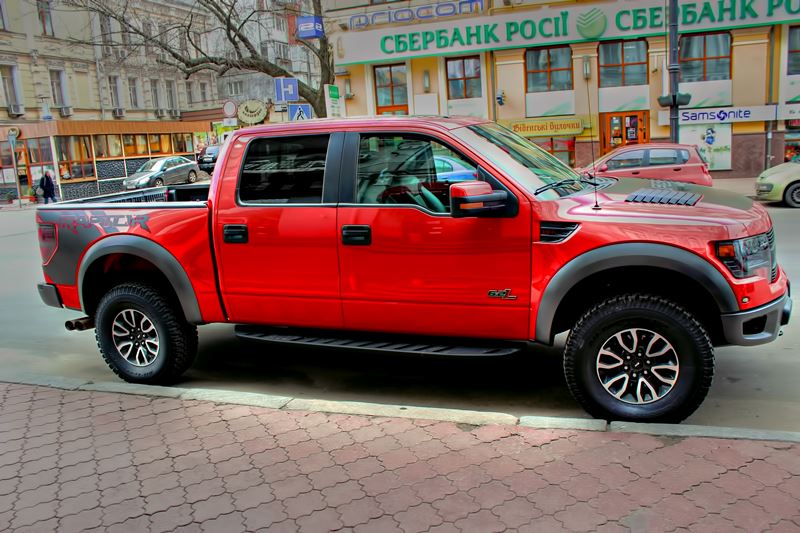 red pickup